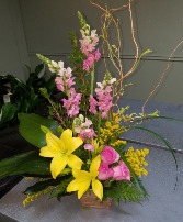 Spring Willow Container Arrangement in Lafayette, Louisiana | Lafayette Flower Factory