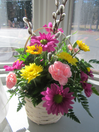 Spring Wishes Basket Arrangement