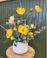 Spring Yellow Custom Silk Arrangement