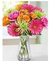 Spring/Summer Mix Flowers Vase  