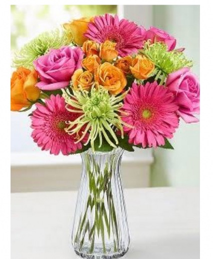 Spring/Summer Mix Flowers Vase  