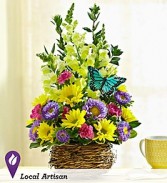 Springtime Birds Nest Arrangement Fresh Flowers