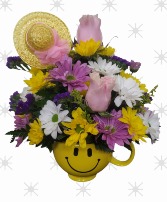 Springtime Smiles and Bonnets  FHS-096 Fresh Flower arrangement (Local Only)