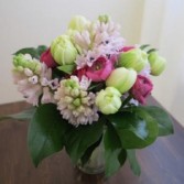 Springy Tulips and Hyacinths Vase Vased Arrangement, Compact