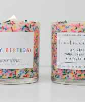 Sprinkle Happy Birthday Candle 