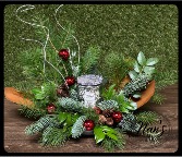 Spruce with the Fir Candle Arrangement