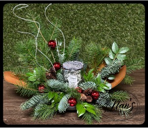 Spruce with the Fir Candle Arrangement