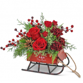 St. Nick's Keepsake Sleigh Flower Arrangement