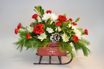St. Nick's Sleigh Fresh Arrangement
