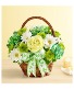 St. Patrick's Day Flower Basket Flower Arrangement
