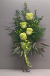 Beautiful green roses Vase arrangement 