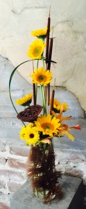 Staggering Sunflowers Vased Design