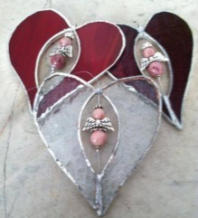 Stained Glass Bloomin Bead Angel Ornament 