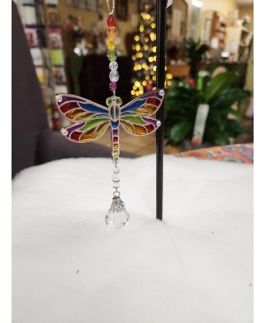 Stained Glass Dragonfly and Butterfly 