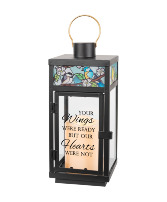 Stainglass Lantern with Birds Keepsake