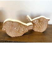 Stamped Bird wood bird