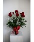 Standard Dozen Fiery Red Roses 
