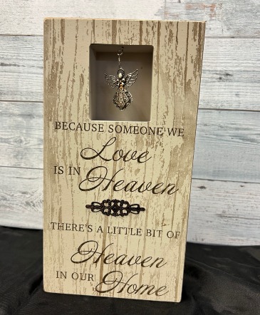 Standing Block with Angel Charm Gift in Carthage, MO | Blossom & Bloom Floral
