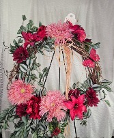 Standing Easel Wreath Silk Arrangement 