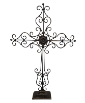 Standing Metal Cross 