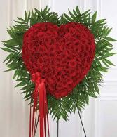 Standing Red Rose Bleeding Heart Standing Sprays & Wreaths