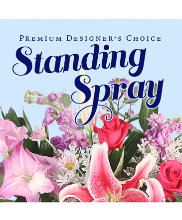 Standing Spray Florals Premium Designer's Choice in Hillsboro, OR | FLOWERS BY BURKHARDT'S