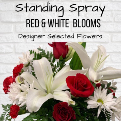 Standing Spray-Red & White