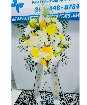 Standing Spray - Sympathy YELLOW 