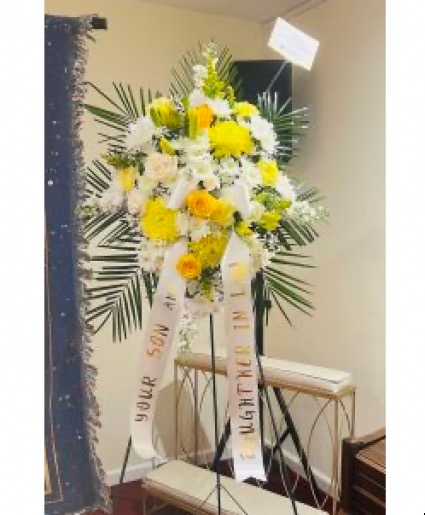 Standing Spray - Sympathy YELLOW
