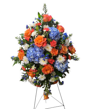 Standing Spray Tribute Large Easel Stand Spray for Remembrance or Sympathy