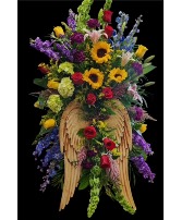Standing Spray with Angel Wings  