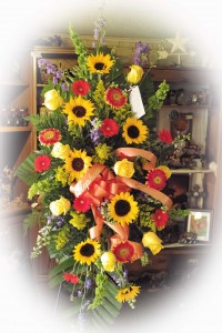 Standing Spray with Sunflowers