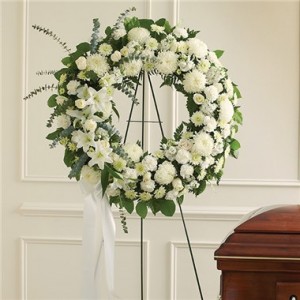 standing wreath funeral flowers