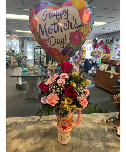 STANLEY CUP WITH FRESH FLOWERS 