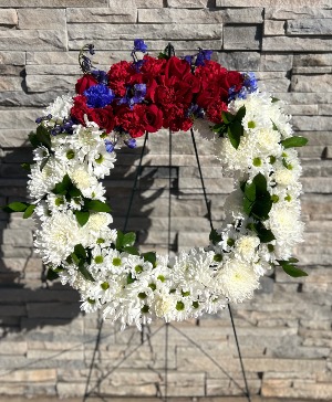 Star Spangled Wreath  sympathy 