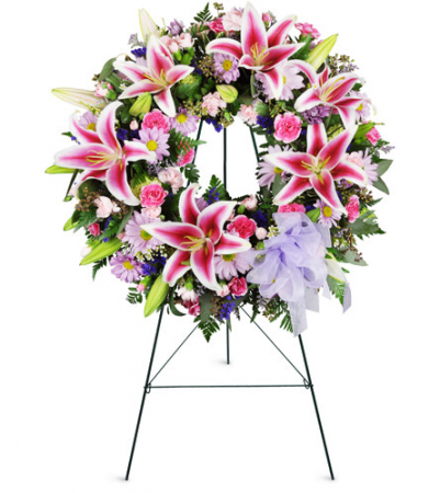 Stargazer Sentiments Funeral Wreath