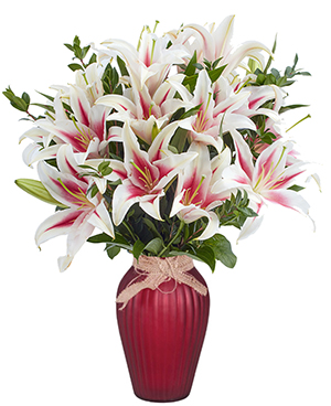 Lily Vase Enjoy the fragrance of Lilies and more Lilies!  in Clearwater, FL | FLOWERAMA