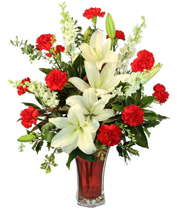 Starry Holiday Flower Arrangement in New Castle, IN | WEILAND'S FLOWERS