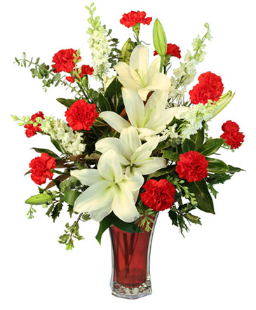 Starry Holiday Flower Arrangement in San Rafael, CA | BURNS FLORIST