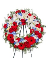 Stars and Stripes Forever Wreath Sympathy