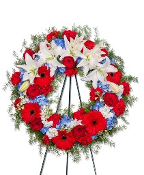 Stars and Stripes Forever Wreath Sympathy