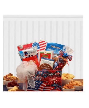 Stars & Stripes Forever Patriotic Gift Box Gift Basket