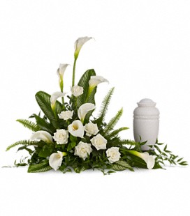 Stately Lilies Cremation Arrangement