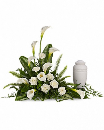 Stately Lilies Cremation Urn