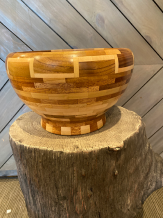 Stepped Up One of a Kind, hand crafted wood bowl