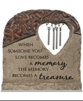 Stone with chimes Variety of sayings available