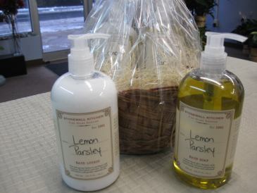 Stonewall Kitchen Hand Soap and Lotion Lemon Parsley Gift Basket