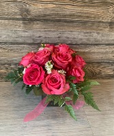 Stop & Smell the Roses Low and Lush Arrangement