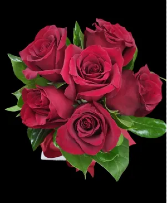 Striking Red Roses Hand Held Bouquet