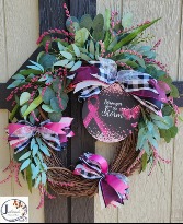 Stronger Than The Storm Grapevine Wreath